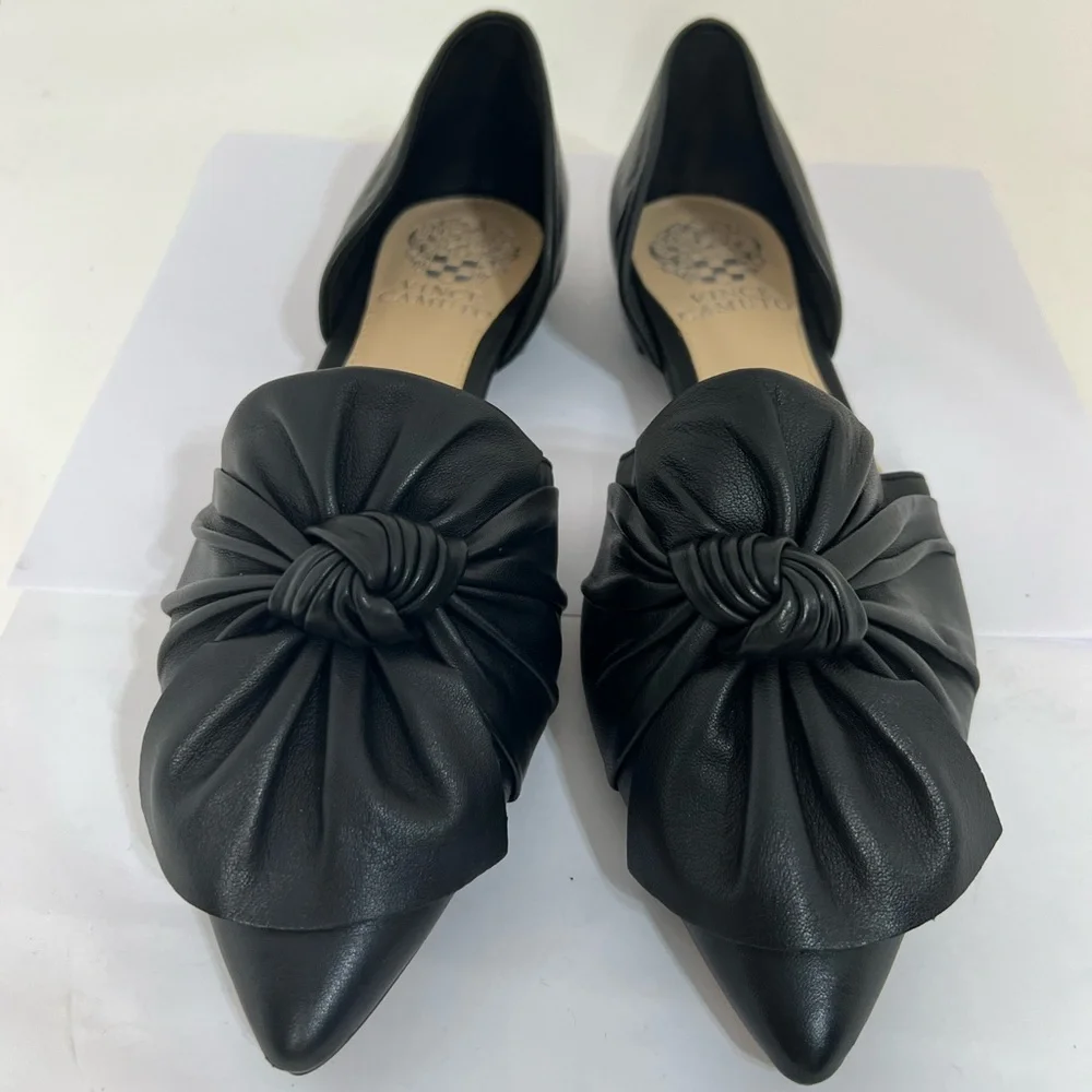 Vince Camuto Moressa Leather Bow Pointed Toe Sandals